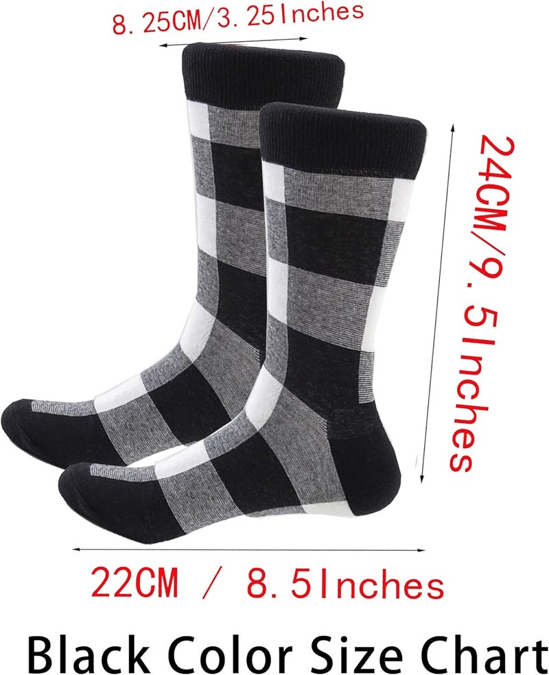 UTOWO Buffalo-Plaid-Cotton-Socks - Check Crew Socks Hiking Casual Warm Socks 2-pairs Fit for women - Image 3